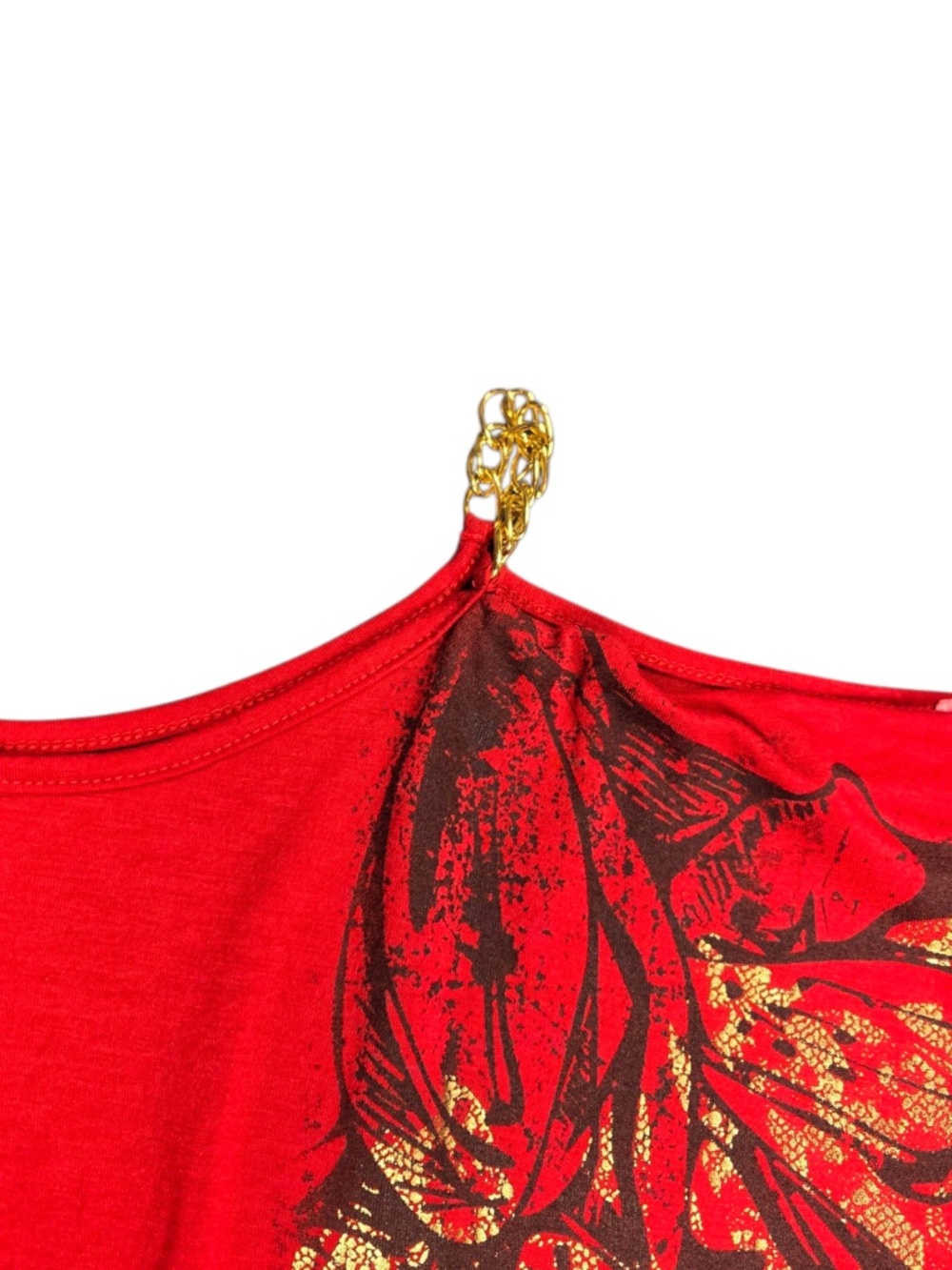 Short sleeve cotton dress shirt with gold hardware - Picture 10 of 16